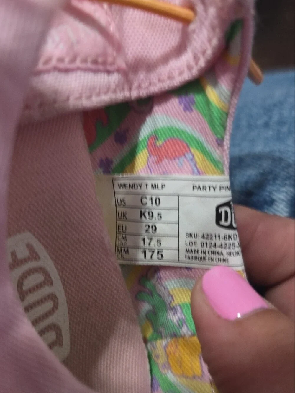 Hey Dude Pink Kids Slip-On Sneakers with Multicolor My LITTLE Pony Trim